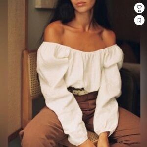 Ozma White Off-Shoulder Blouse